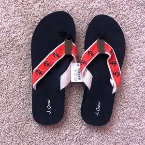 J.Crew Anchor Flip Flops Size 8